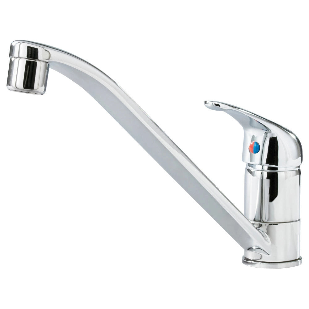 Trade Shop - Miscelatore Rubinetto Monocomando Per Lavello Cucina Acciaio Cromato -