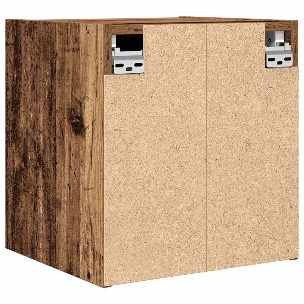 Comodini a Muro 2 pz Legno Antico 38x34x40 cm 861244