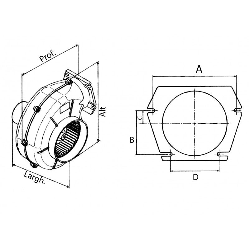 ASPIRATORE 12V.ASS.19 AMP. ELECTRIC BLOWER 24 V.