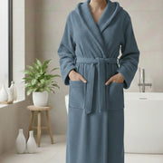 Satiza, Accappatoio 100% Cotone con Cappuccio, blu Fiordaliso