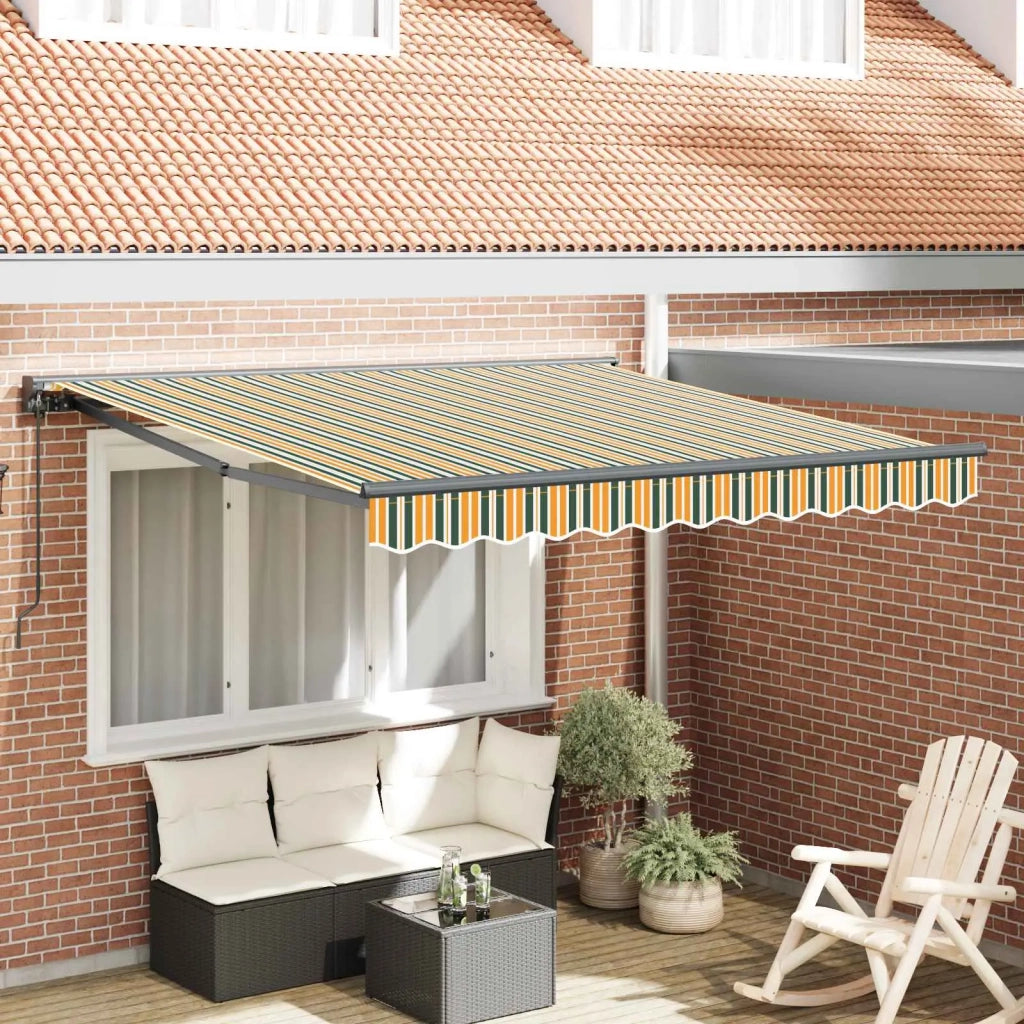 Struttura della tenda-Telaio per tenda da sole Verde e Giallo 300 x 250 cm 536773