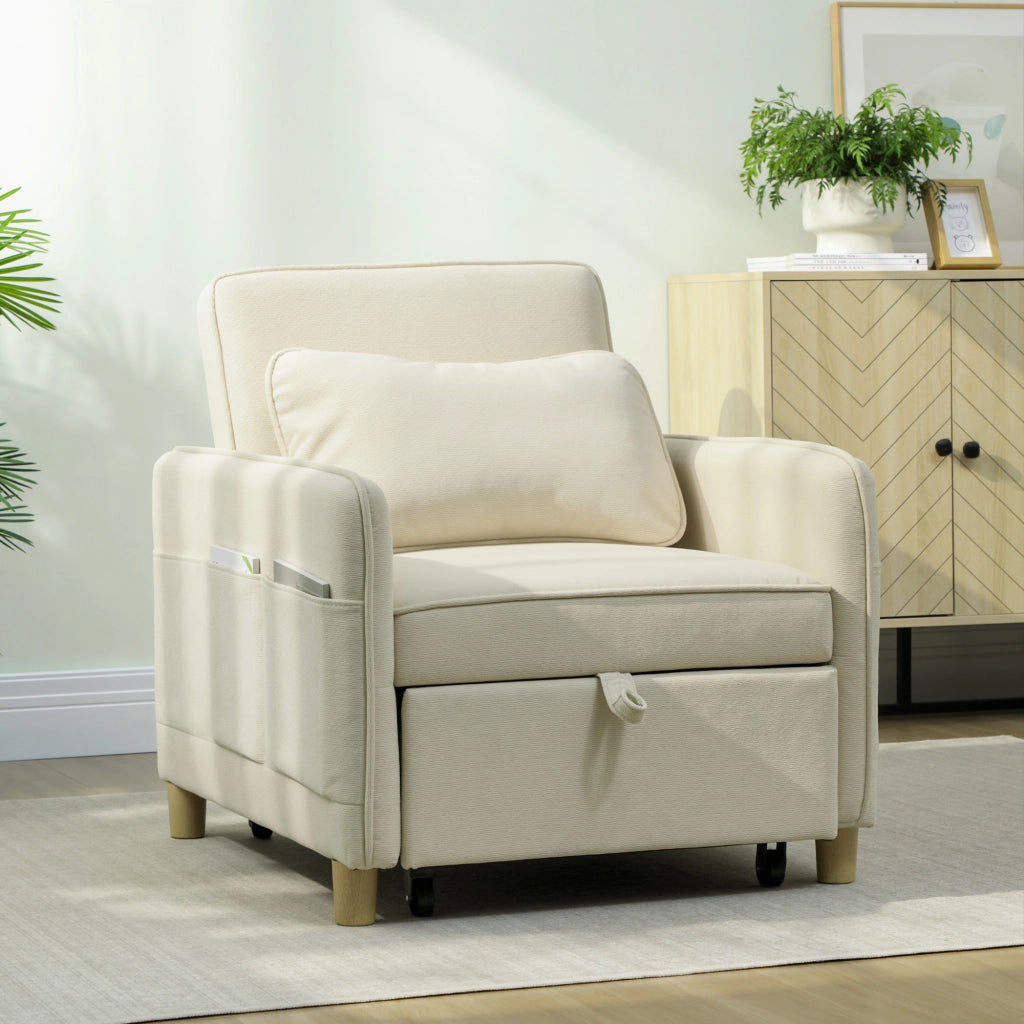 Sedia letto imbottita ¨C Minimal ¨C beige