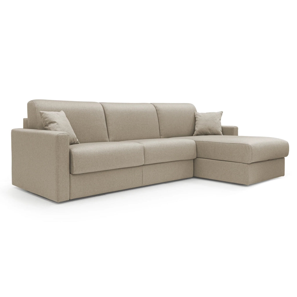 Chris Divano letto angolare 5 posti in tessuto impermeabile T13 288 cm Sinistro (mat. 160x197) beige