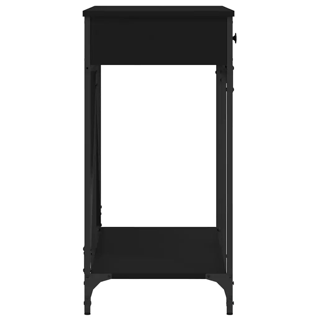 Tavolino Consolle-Tavolino da soggiorno-Tavolo Nero 100x39x78,5 cm in Legno Multistrato
