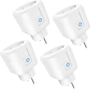 4 pezzi di contatore di corrente Wi-Fi con misurazione della corrente - contatore di corrente Wi-Fi 16 A - compatibile con Alexa & Google Home - controllo vocale - controllo a distanza tramite app
