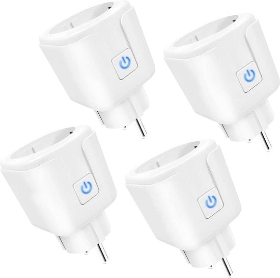 4 pezzi di contatore di corrente Wi-Fi con misurazione della corrente - contatore di corrente Wi-Fi 16 A - compatibile con Alexa & Google Home - controllo vocale - controllo a distanza tramite app