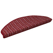 Tappetini per scale autoadesivi 15 pz | Gradini per Scale Rosso 65 x 21 x 4 cm