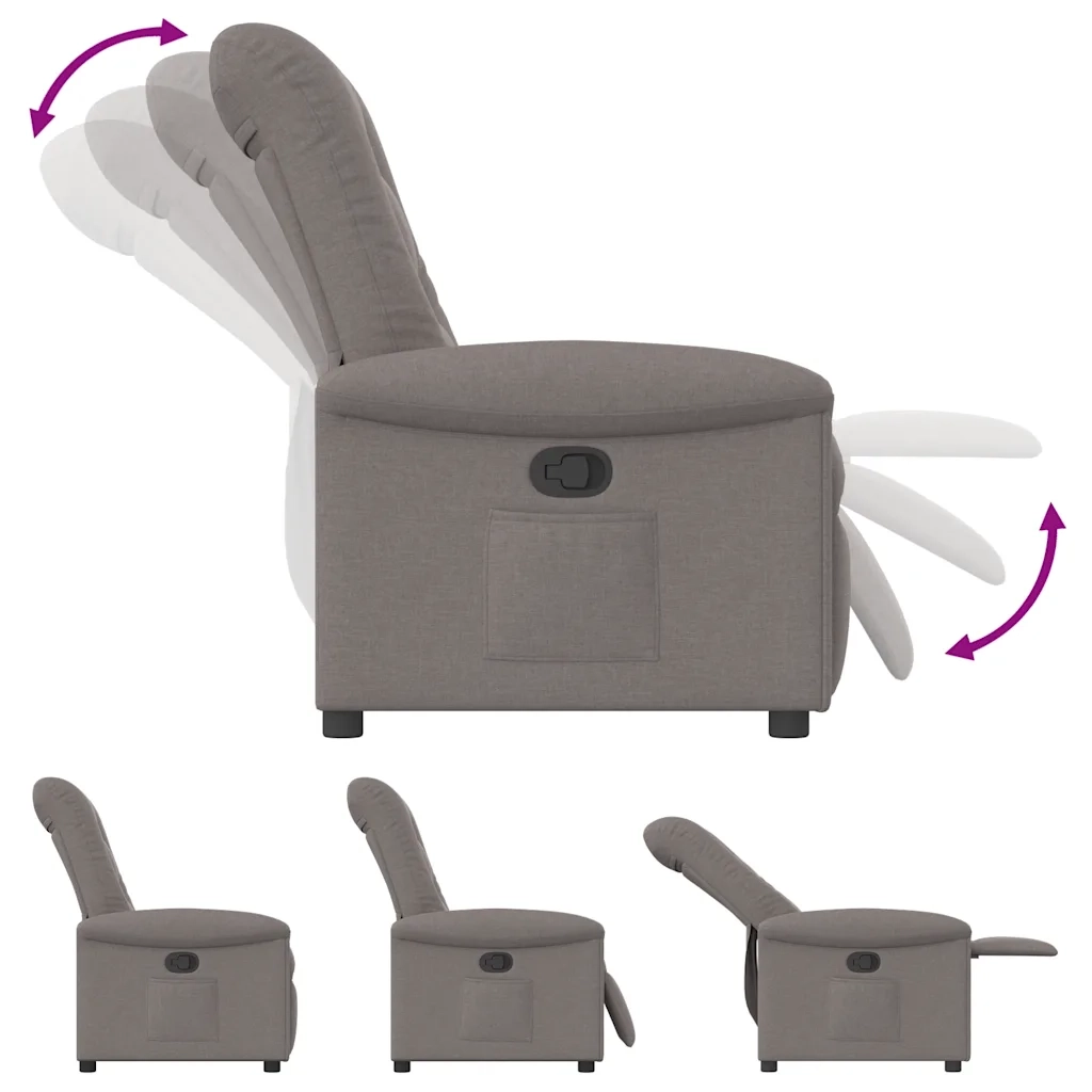 Poltrona Reclinabile in Tessuto Tortora 4015623