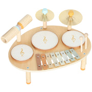 Set Strumenti Musicali per Bambini ¨C Xylo ¨C Tamburo e Xylophone in Legno Naturale