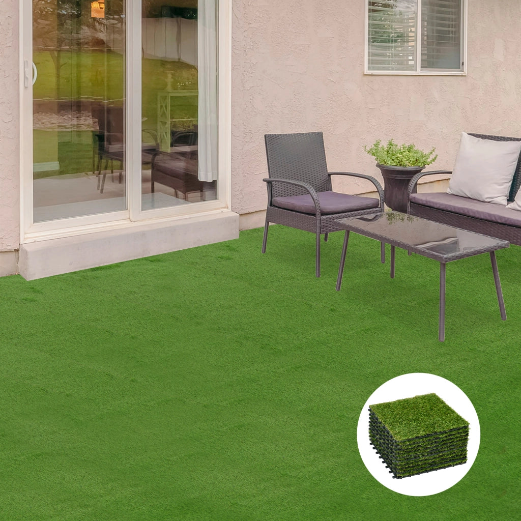 Piastrelle Erba Sintetica Giardino 30x30cm ¨C Xylo ¨C Verde 10 Pezzi