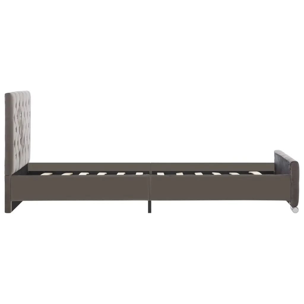 Giroletto-Struttura Letto Grigio in Velluto 90x200 cm 855837