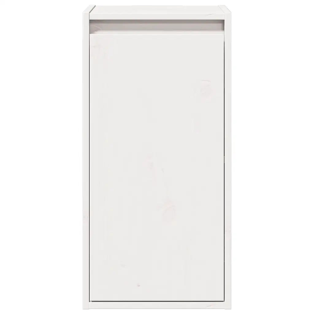 Pensili 2 pz Bianchi 30x30x60 cm in Legno Massello di Pino 813488