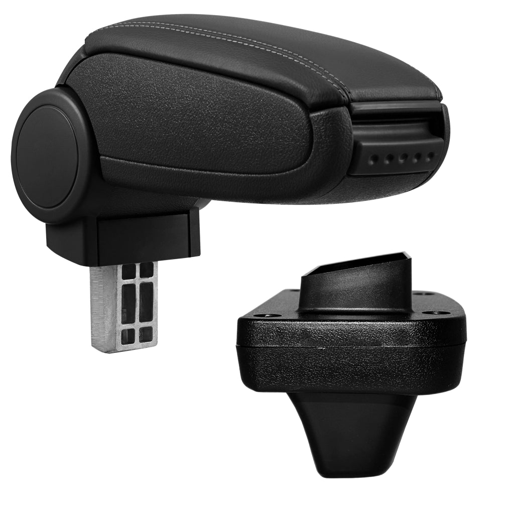 [pro.tec] Bracciolo centrale Opel Astra K - Rivestimento in similpelle nero - con vano portaoggetti