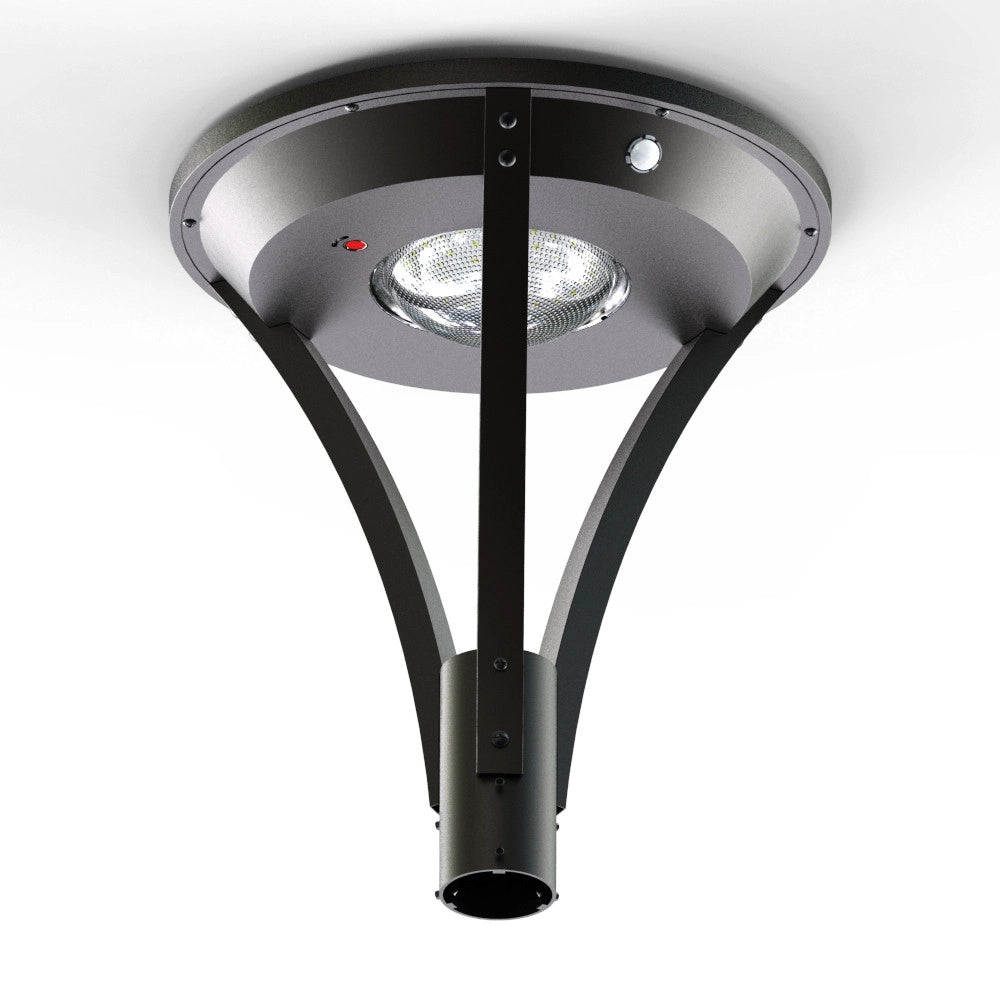 LMS31 Faro Solare per Lampione Led 3000 Lm, Pannello Incorporato e Crepuscolare