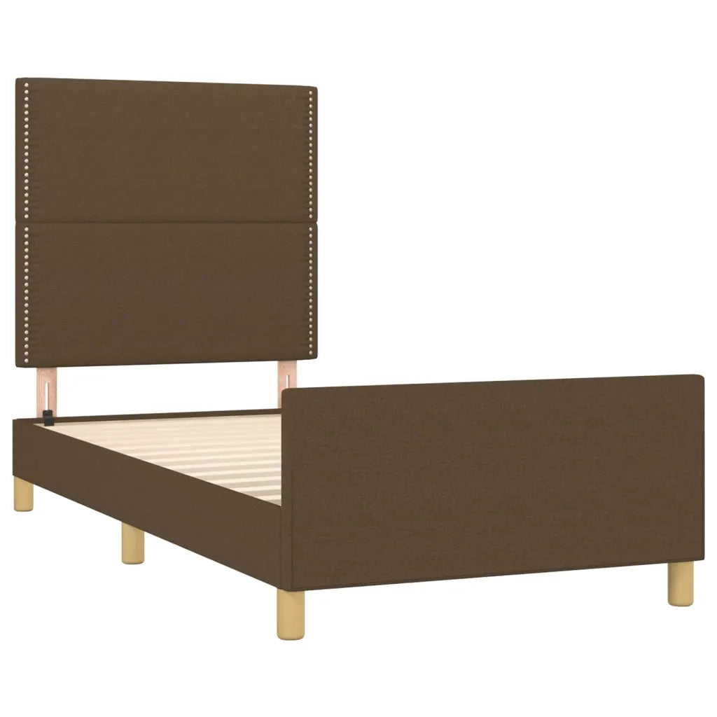 Giroletto senza Materasso Marrone Scuro 100x200 cm Tessuto 3124955