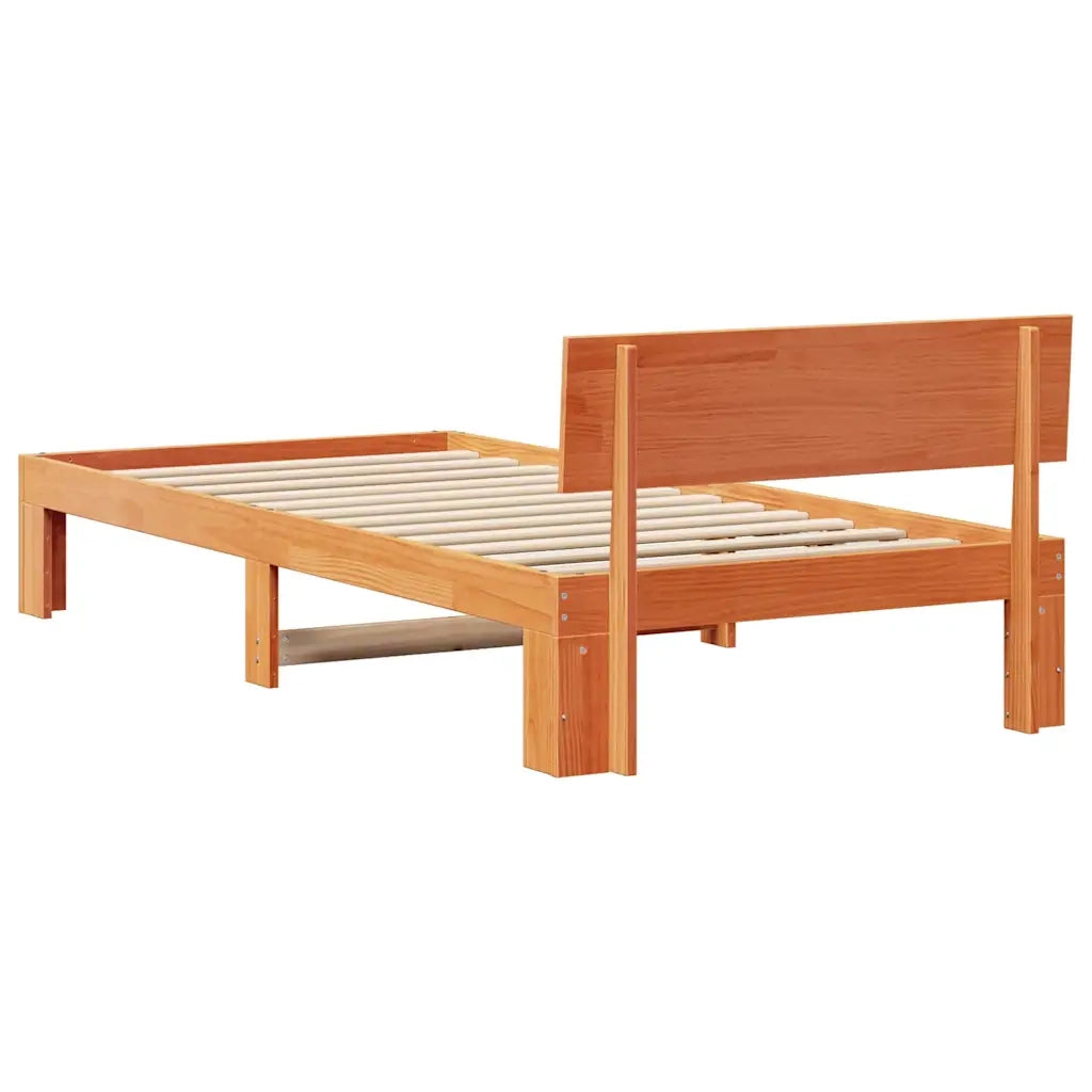 Struttura del letto Marrone cerato 75 x 190 cm Pino massello 872679