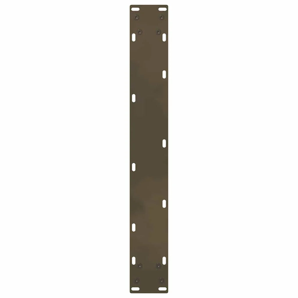 Set di 2 gambe per tavolo da bar 60 x 100 cm con piedini regolabili estetica moderna in acciaio naturale 02_0057587
