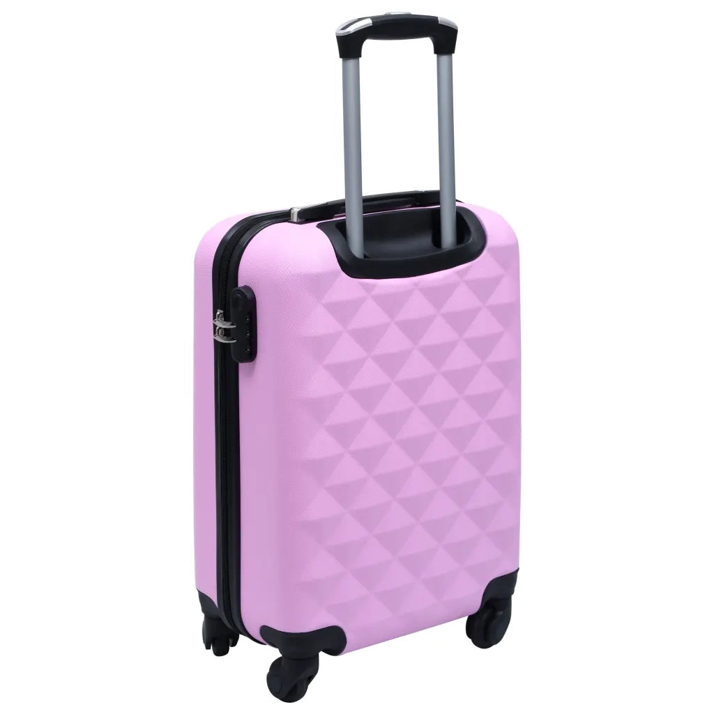 Set Valigie Trolley a Custodia Rigida 2 pz Rosa in ABS 92429