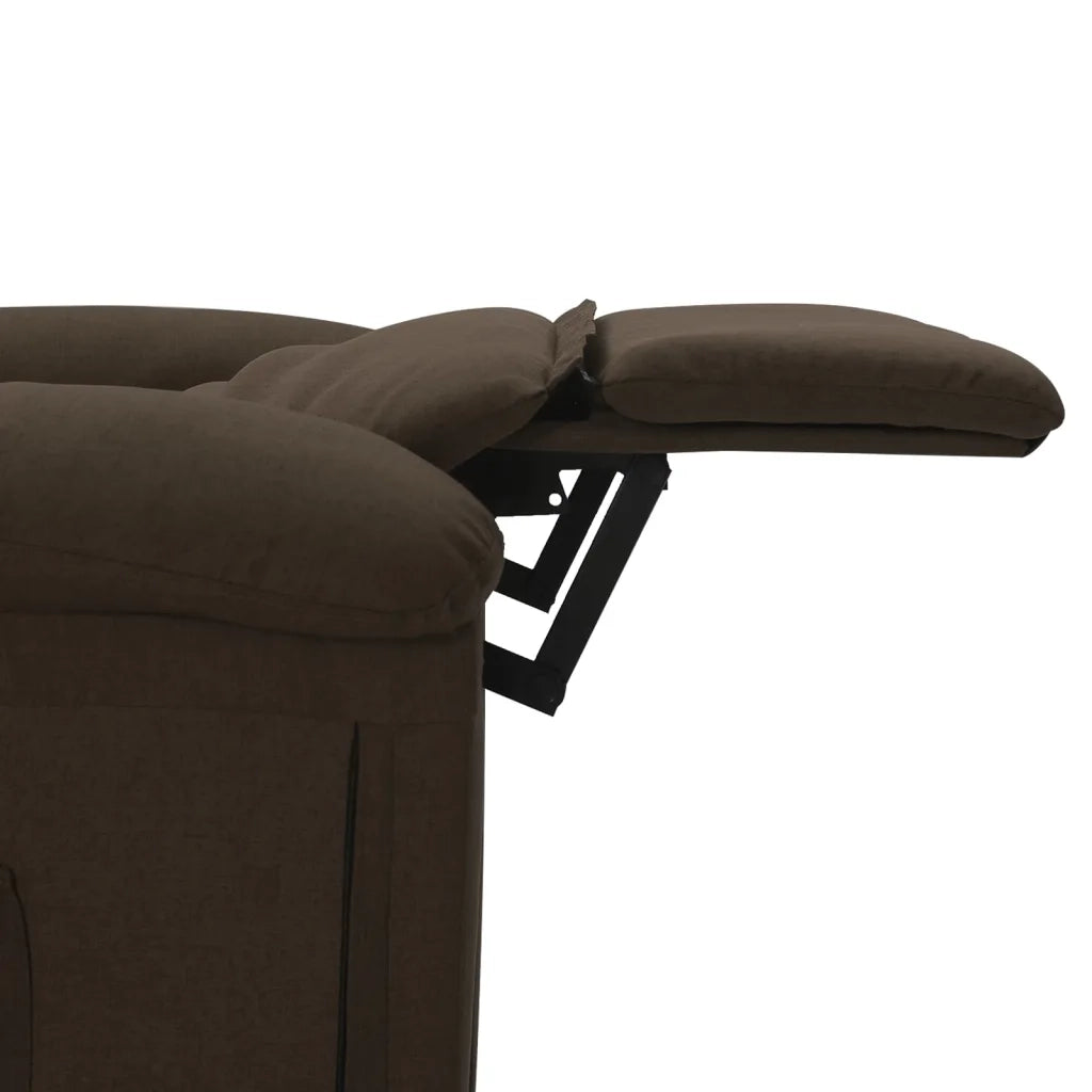 Poltrona Massaggiante Marrone Scuro in Tessuto 342356