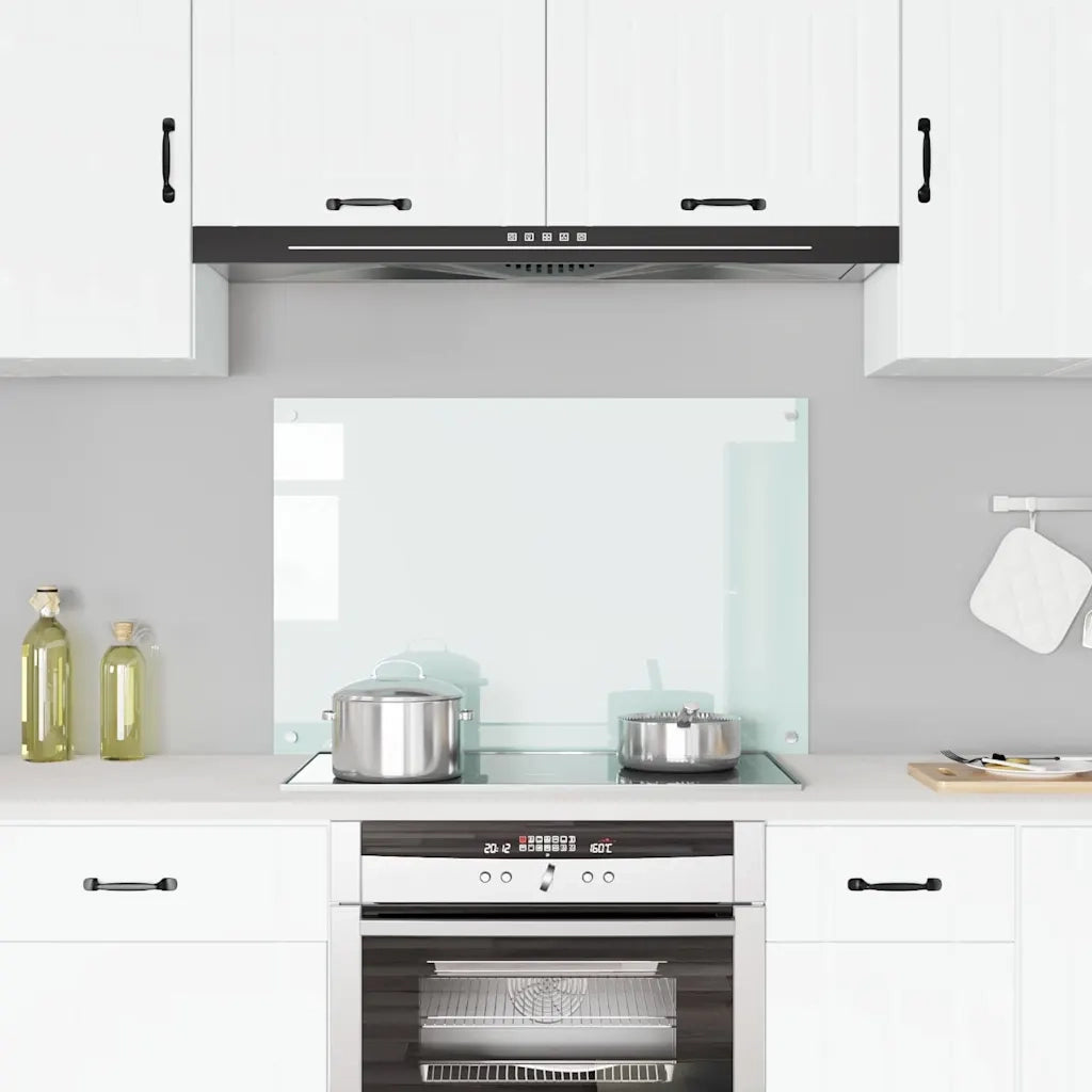 Paraschizzi per Cucina Color Latte 90x60 cm in Vetro Temperato CFW4613882