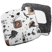 Trade Shop - 6 Coprisedia Cuscini Con Fascia Grigio Cuori Per Sedie Imbottito Sfoderabile -