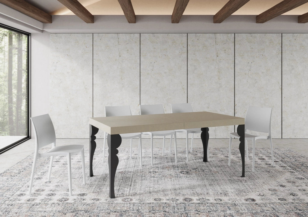 Tavolo Allungabile 200-460x90x77 cm Paxon Premium Cashmere Telaio Antracite