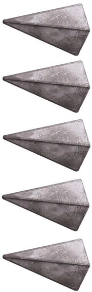 Pesi per pesca in forma di piramide, 5 pezzi - Design unico - Accessori per pesca - Macchina per l'argento - Stabilità - Facili da utilizzare - Pesi per pesca