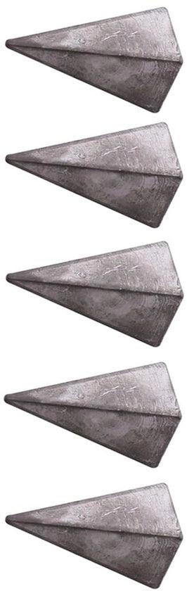 Pesi per pesca in forma di piramide, 5 pezzi - Design unico - Accessori per pesca - Macchina per l'argento - Stabilità - Facili da utilizzare - Pesi per pesca