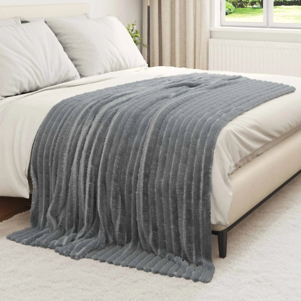 Coperta Grigio scuro 200 x 150 cm Panno 42016830