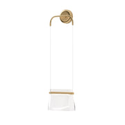 Maytoni Applique moderna Cabaret 1 luce LED integrato ottone metallo vetro