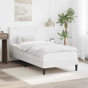 Struttura del letto con testiera Bianco 90 x 190 cm Similpelle 3415284