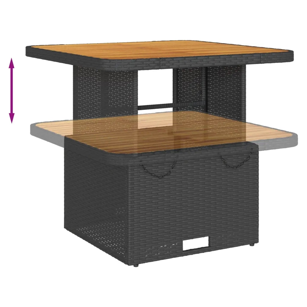 Set Salotto da Giardino con Cuscini 7pz Nero Polyrattan 3262379