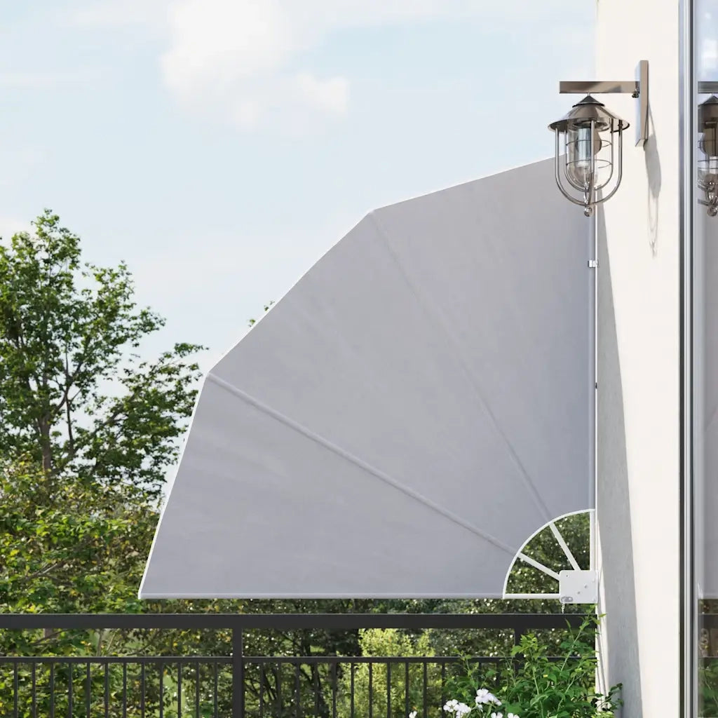 Tenda Laterale per Balcone Pieghevole Grigia 140x140 cm 41575