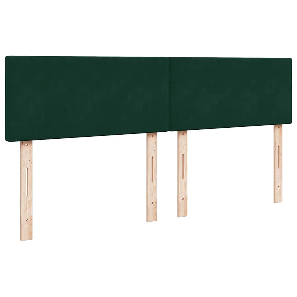 Giroletto a Molle con Materasso Verde Scuro 200x200 cm Velluto 3287827