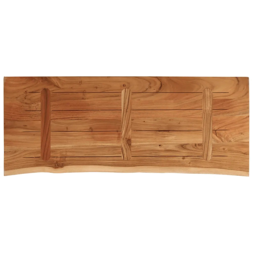Piano Tavolo | Superficie Tavolo | Piano Scrivania 90x40x2,5 cm Rettangolare Legno Acacia Bordi Vivi