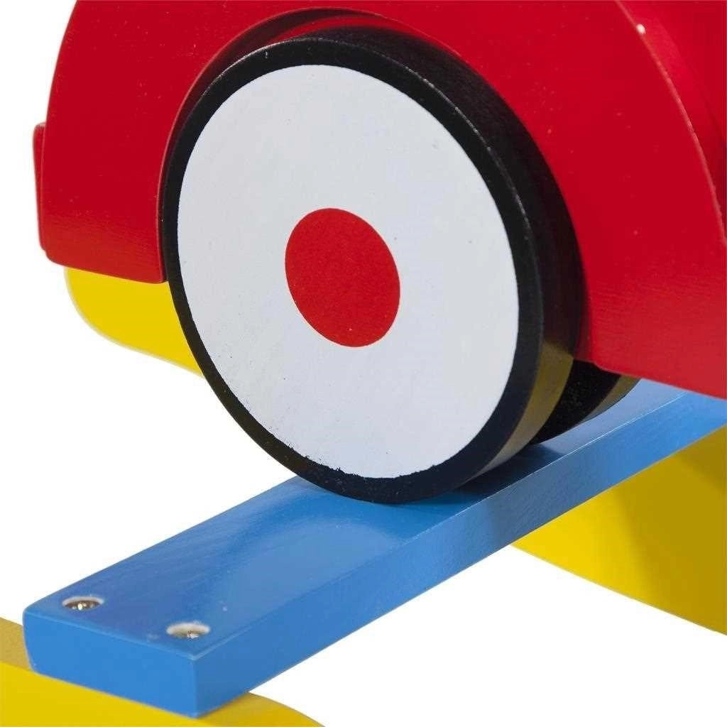 Auto a dondolo in legno, 69,5x24x37 cm