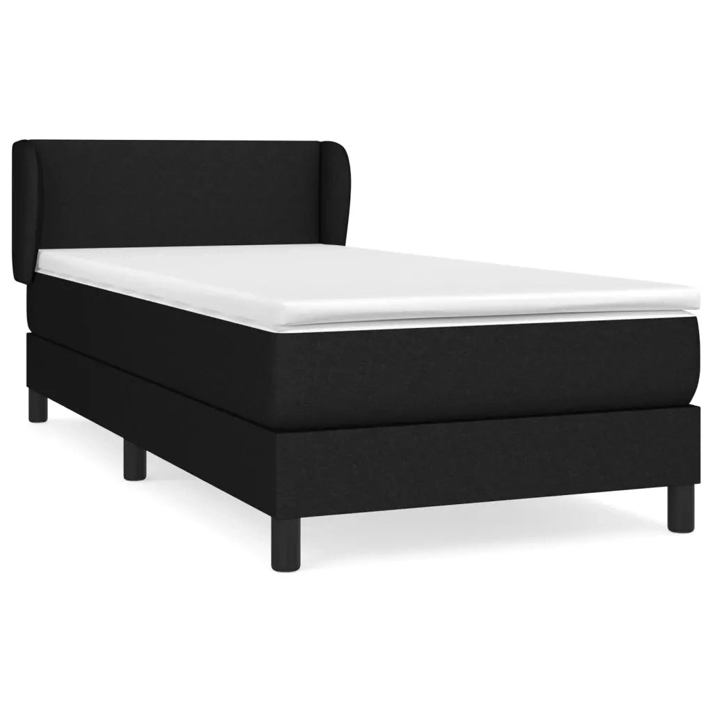 Giroletto a Molle con Materasso Nero 90x190 cm in Tessuto 3126047