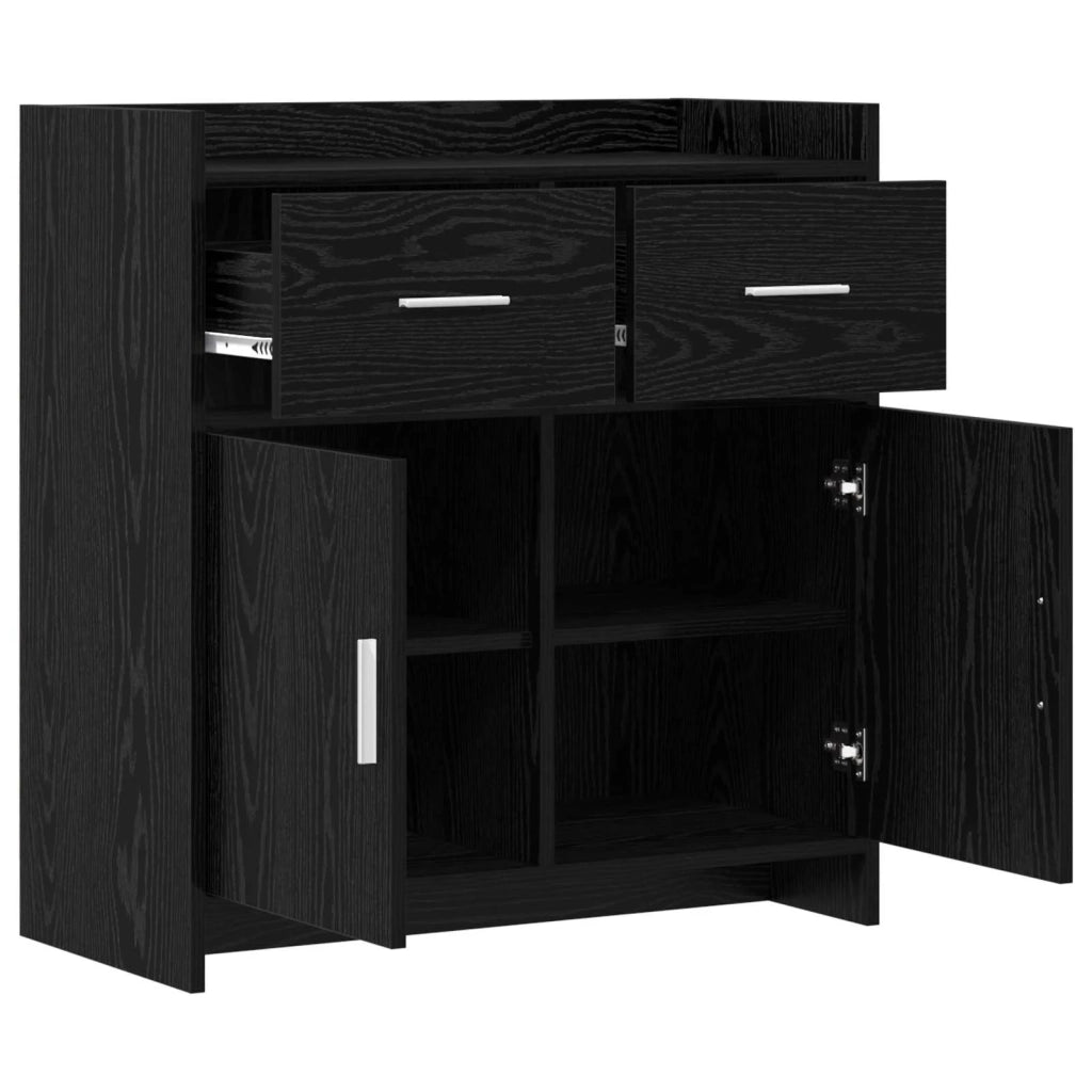 Credenza Rovere Nero 75 x 36 x 80 cm Legno ingegnerizzato 8011116