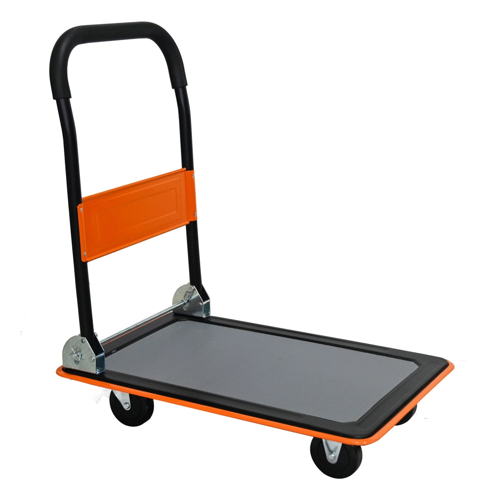 Carrello a piattaforma, portata utile 150 kg, carrello manuale a piattaforma, ruote piroettanti a 360 gradi, pieghevole per carico e stoccaggio, magaz