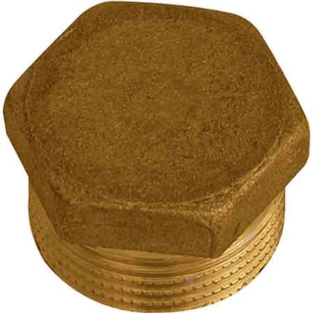 TAPPO MASCHIO ESAGONALE OTTONE GIALLO 1/2 - MADE IN ITALY