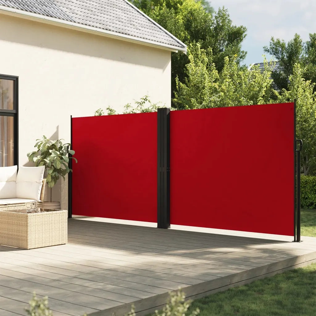 Tenda da Sole | Tenda parasole Laterale Retrattile Rossa 180x1200 cm