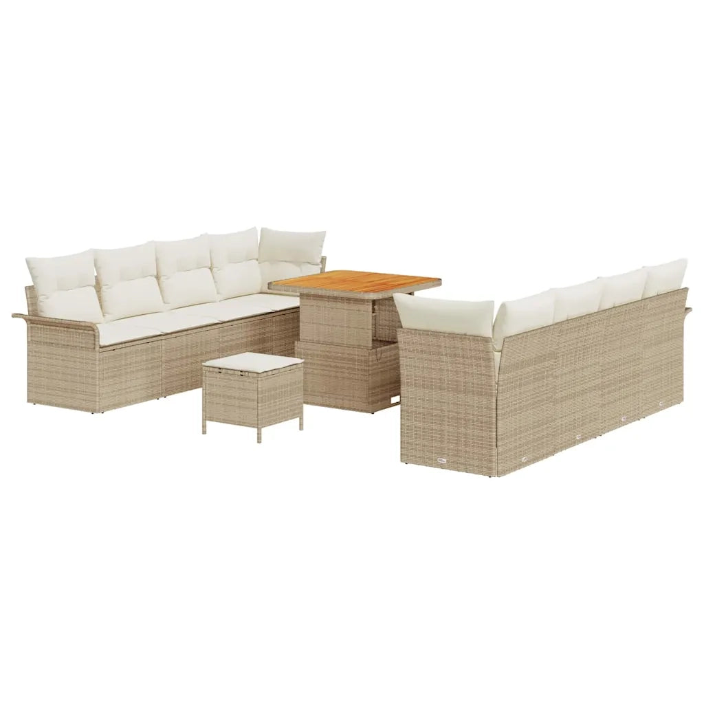 Set Divano da Giardino Beige e Crema 80 x 80 x 71 cm 3364056
