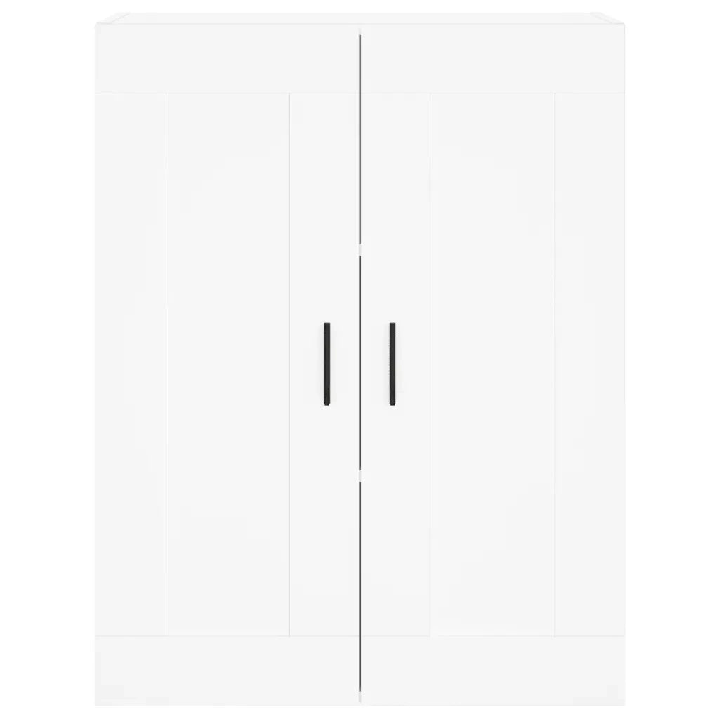 Credenza-Buffet-Armadio da cucina Bianca 69,5x34x180 cm in Legno Multistrato 971223