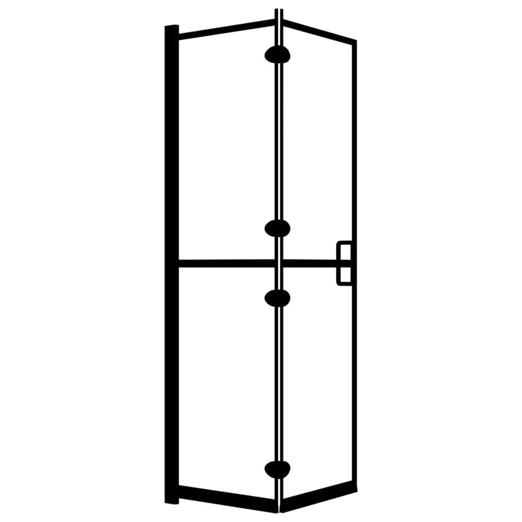 Cabina doccia pieghevole Protezione per vasca Protezione per doccia Cabina vasca da bagno Bagno Interno di casa ESG 100 x 140 cm nero 02_0002046