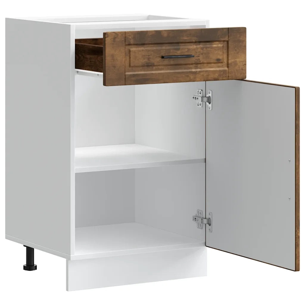 Base da Cucina Porto Rovere Fumo in Legno Multistrato 853962