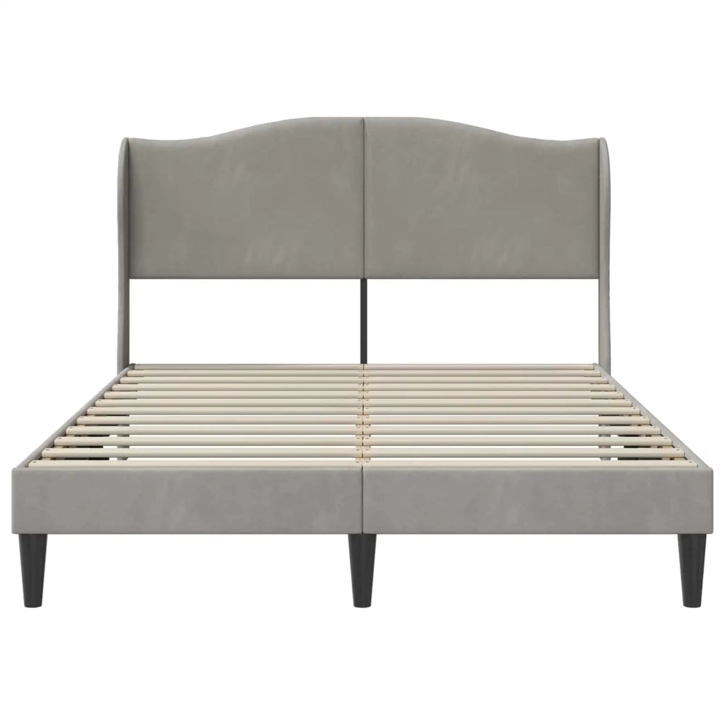 Struttura del letto Grigio Chiaro 120 x 190 cm Velluto 42027905