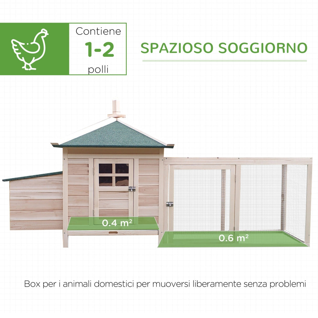 Pollaio da Giardino in Legno ¨C Minimal ¨C 196x76x97cm
