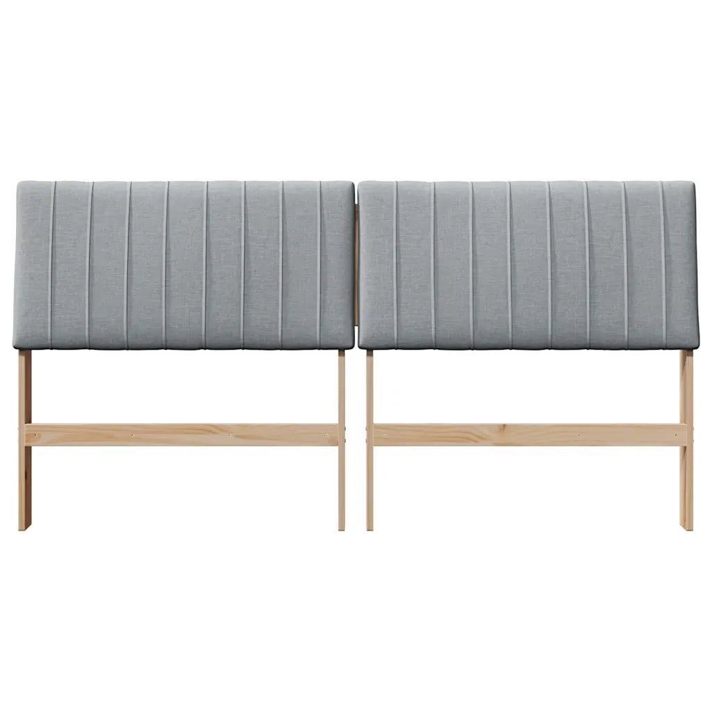 Testiera | Testata imbottita Grigio chiaro 180 cm Pino massello