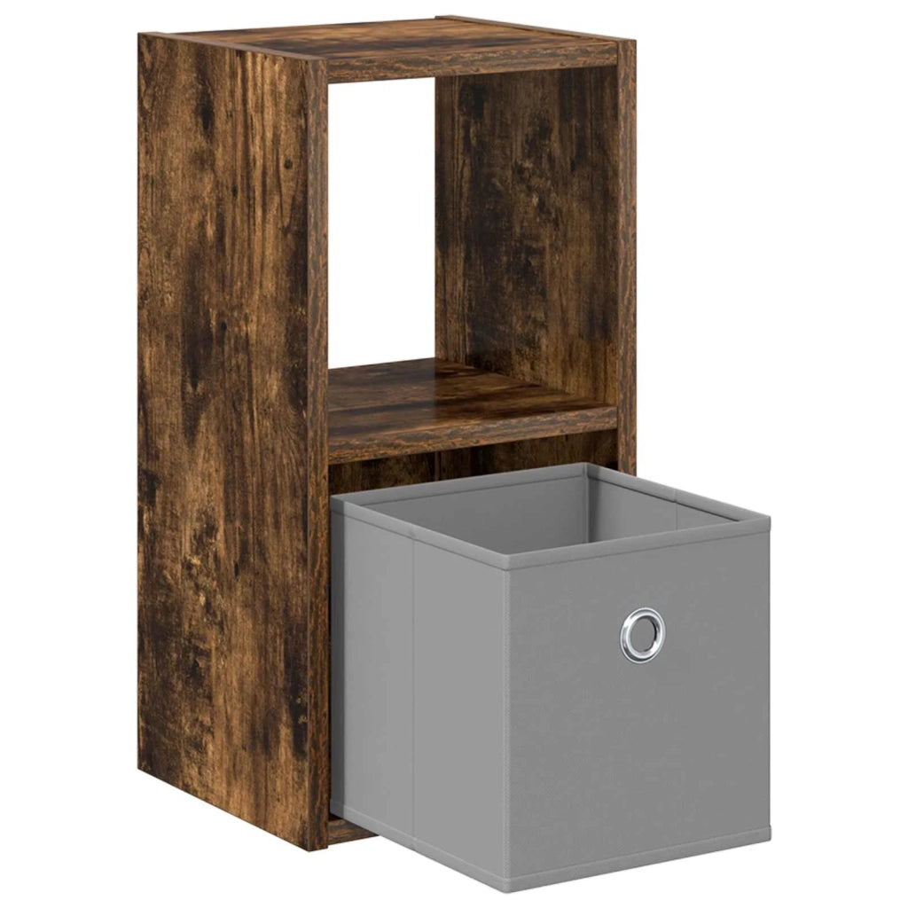 Comodino con cassetto 2 pcs Rovere fumé 25,5 x 22 x 49,5 cm 8000605