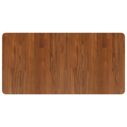 Piano Bagno Marrone Scuro 100x50x2,5cm Legno Massello Trattato 343053